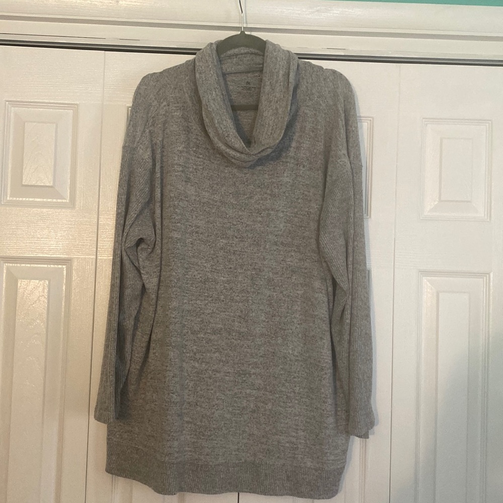 Sonoma Gray Cowl Neck Tunic Sweater Size 2X